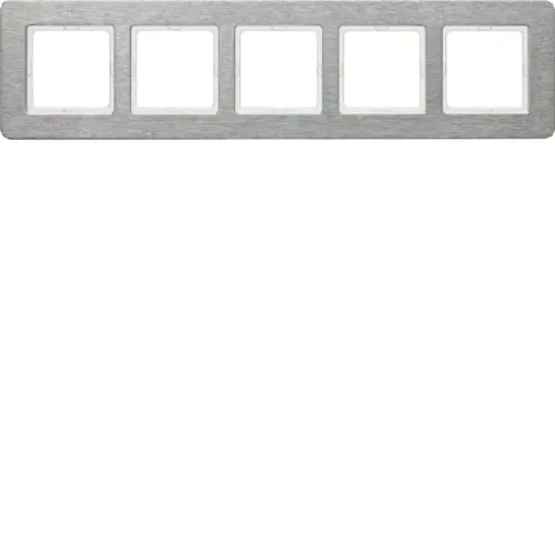 Berker 10256083 afdekraam 5-voudig horizontaal Q7 edelstaal