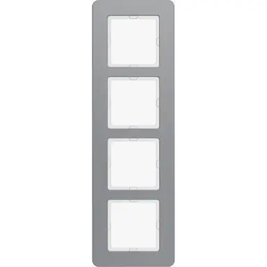 Berker 10146074 afdekraam 4-voudig Q7 aluminium