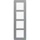 Berker 10146074 afdekraam 4-voudig Q7 aluminium