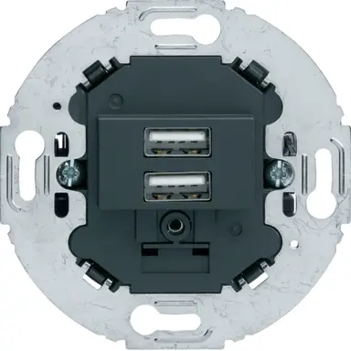 Berker 260215 USB-wandcontactdoos 3A 2-voudig antraciet mat voor 1930 en R.Classic