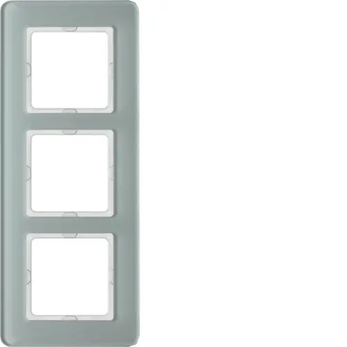 Berker 10136079 afdekraam 3-voudig Q7 glas wit