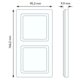 Berker 10126076 afdekraam 2-voudig Q7 glas zwart