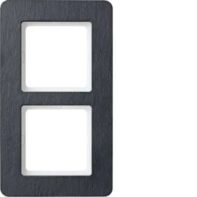 Berker 10126030 afdekraam 2-voudig Q7 leisteen