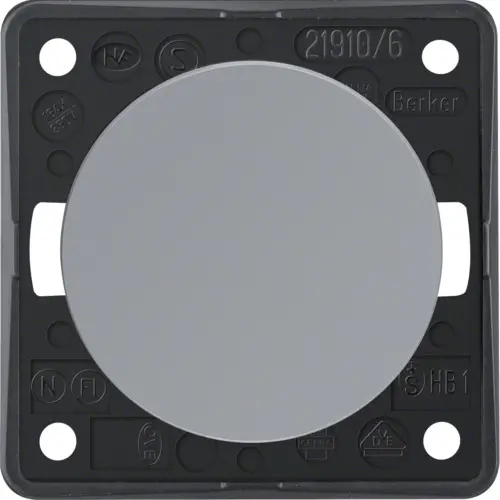 Berker 936562507 Integro Flow wisselschakelaar 10 AX grijs glans