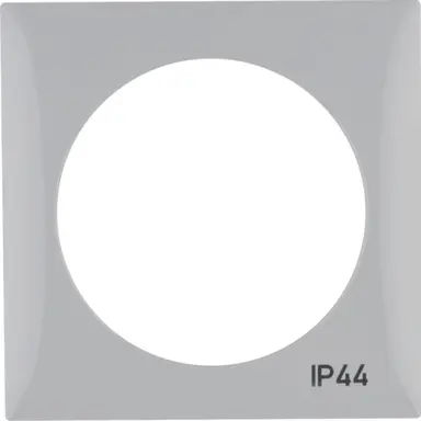 Berker 918272597 Integro Flow afdekraam 1-voudig grijs glans IP44
