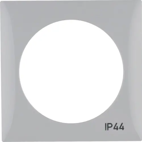 Berker 918272597 Integro Flow afdekraam 1-voudig grijs glans IP44