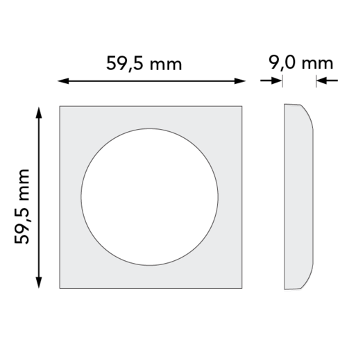 Berker 918272597 Integro Flow afdekraam 1-voudig grijs glans IP44