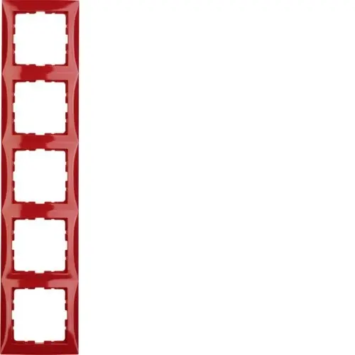 Berker 10158962 afdekraam 5-voudig S1 rood glans
