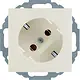 Berker 47278982 wandcontactdoos randaarde 45 graden gedraaid S1/B3/B7 creme glans