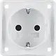 Berker 947792502 Integro Flow wandcontactdoos randaarde kindveilig steekklemmen wit mat