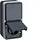 Berker 47803525 W1 combinatie wisselschakelaar en wandcontactdoos kindveilig compleet grijs