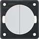 Berker 936752509 Integro Flow serie impulsdrukker 2x maakcontact wit glans