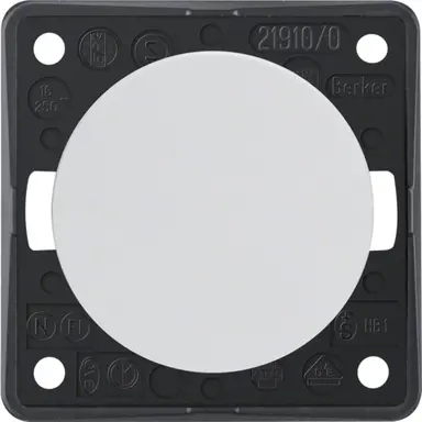 Berker 936712509 Integro Flow pulsdrukker maakcontact wit glans