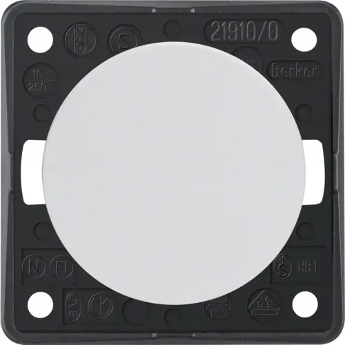 Berker 936712509 Integro Flow pulsdrukker maakcontact wit glans