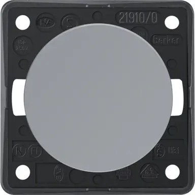 Berker 936712507 Integro Flow pulsdrukker maakcontact grijs glans