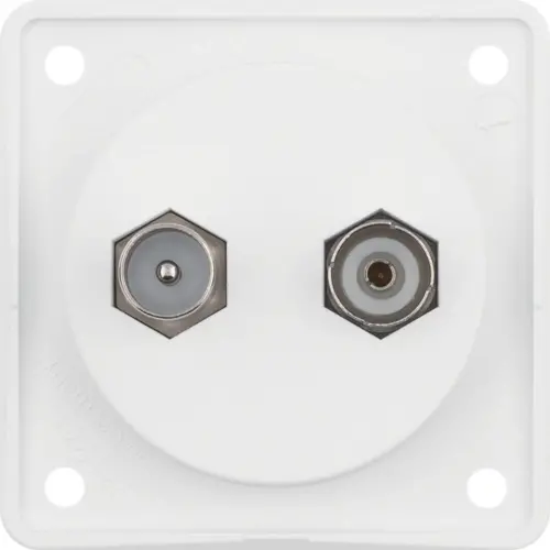 Berker 945612502 Integro Flow radio/TV-antennedoos met F-connector wit glans