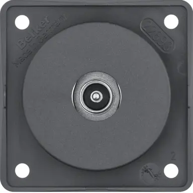 Berker 945112515 Integro Flow TV-antennedoos met soldeeraansluiting antraciet mat