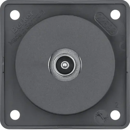 Berker 945112515 Integro Flow TV-antennedoos met soldeeraansluiting antraciet mat