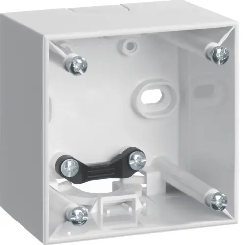 Berker 911512519 Integro Flow opbouwbehuizing hoog met trekontlasting wit glans
