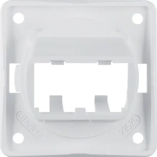 Berker 945592509 Integro Flow draagplaat 2-voudig voor Mini-Com modules wit glans