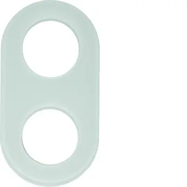 Berker 110209 afdekraam 2-voudig eindstuk 1930 glas wit