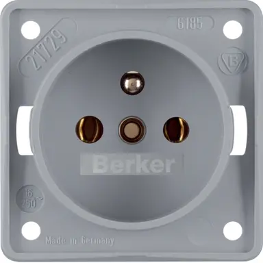 Berker 961852506 Integro Flow wandcontactdoos penaarde grijs mat