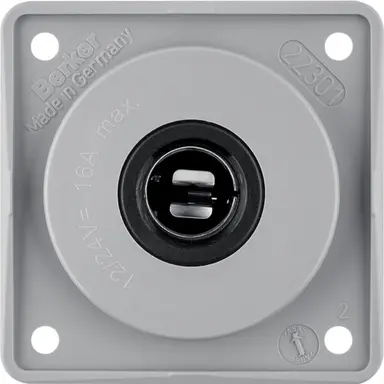 Berker 945172507 Integro Flow wandcontactdoos 12V/16A grijs mat
