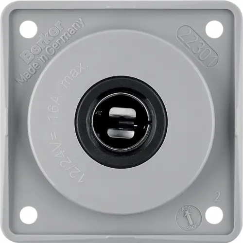 Berker 945172507 Integro Flow wandcontactdoos 12V/16A grijs mat