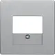 Berker 10336084 centraalplaat USB / luidspreker Q1/Q3/Q7 aluminium