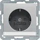 Berker 47496084 wandcontactdoos randaarde kindveilig tekstveld Q1/Q3/Q7 aluminium