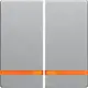 Berker 16276084 schakelwip 2-voudig controlevenster Q1/Q3/Q7 aluminium