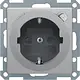 Berker 47086084 wandcontactdoos randaarde kindveilig aardlekschakelaar Q1/Q3/Q7 aluminium