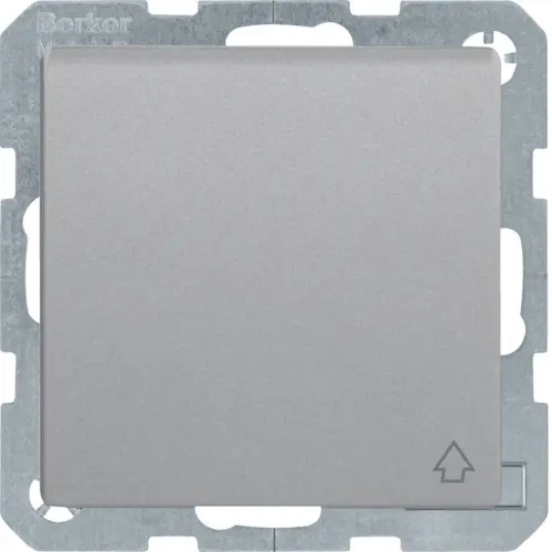 Berker 47516064 wandcontactdoos randaarde klapdeksel Q1/Q3/Q7 aluminium