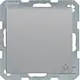 Berker 47516074 wandcontactdoos randaarde kindveilig klapdeksel Q1/Q3/Q7 aluminium