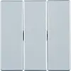 Berker 16656084 schakelwip 3-voudig Q1/Q3/Q7 aluminium