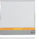 Berker 16966074 schakelwip groot tekstkader controlevenster symbool bel Q1/Q3/Q7 wit aluminium