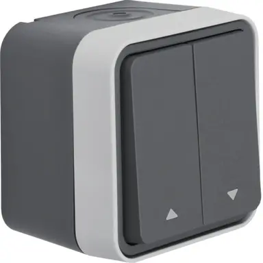 Berker 50753535 W1 jaloezie impulsdrukker 1-polig compleet grijs