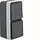 Berker 47903525 W1 combinatie serieschakelaar en wandcontactdoos kindveilig compleet grijs
