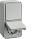 Berker 47803522 W1 combinatie wisselschakelaar en wandcontactdoos kindveilig compleet wit