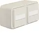 Berker 47753552 W1 wandcontactdoos met randaarde en tekstveld 2-voudig kindveilig horizontaal compleet wit