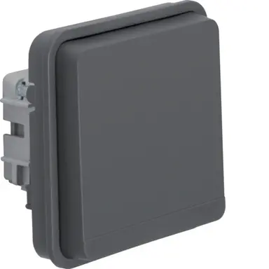 Berker 47063525 W1 wandcontactdoos randaarde bovendeel grijs