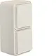 Berker 47703522 W1 wandcontactdoos 2-voudig randaarde verticaal compleet wit