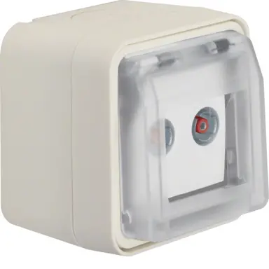 Berker 12033522 W1 COAX antenne wandcontactdoos rijgdoos compleet wit