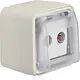 Berker 12033522 W1 COAX antenne wandcontactdoos rijgdoos compleet wit