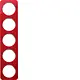 Berker 10152349 afdekraam 5-voudig R1 transparant rood acryl wit