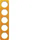 Berker 10152339 afdekraam 5-voudig R1 transparant oranje acryl wit