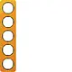 Berker 10152334 afdekraam 5-voudig R1 transparant oranje acryl zwart