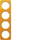 Berker 10142339 afdekraam 4-voudig R1 transparant oranje acryl wit
