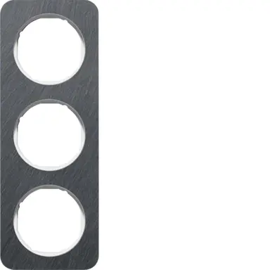 Berker 10132389 afdekraam 3-voudig R1 leisteen wit