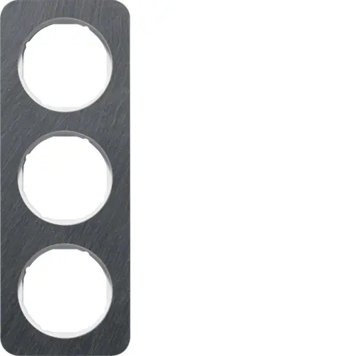 Berker 10132389 afdekraam 3-voudig R1 leisteen wit